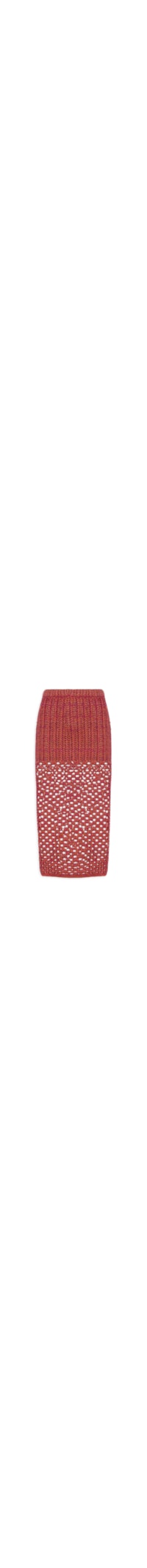 Saia Midi Aria Tricot - Vermelho