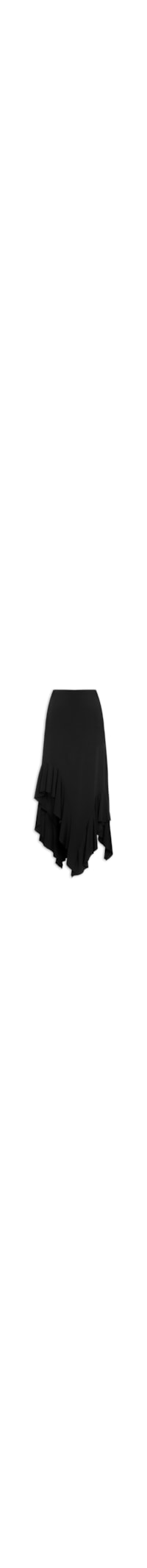 Saia Midi Assimétrica - Preto