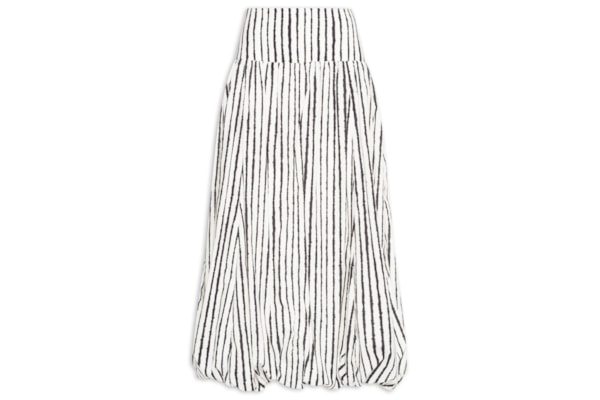 Saia Midi Balonê Estampa Icaraí - Branco