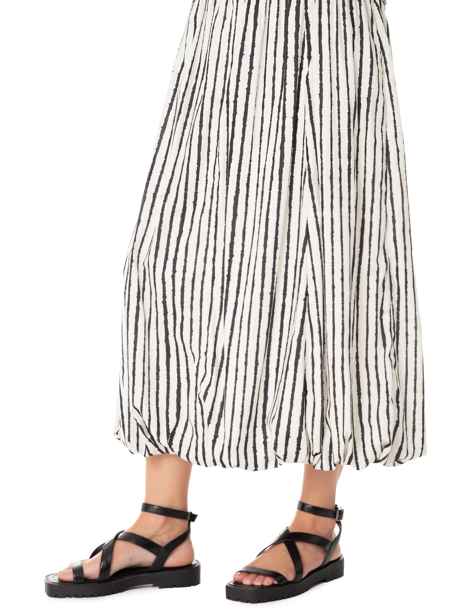 Saia Midi Balonê Estampa Icaraí Branco Dress To