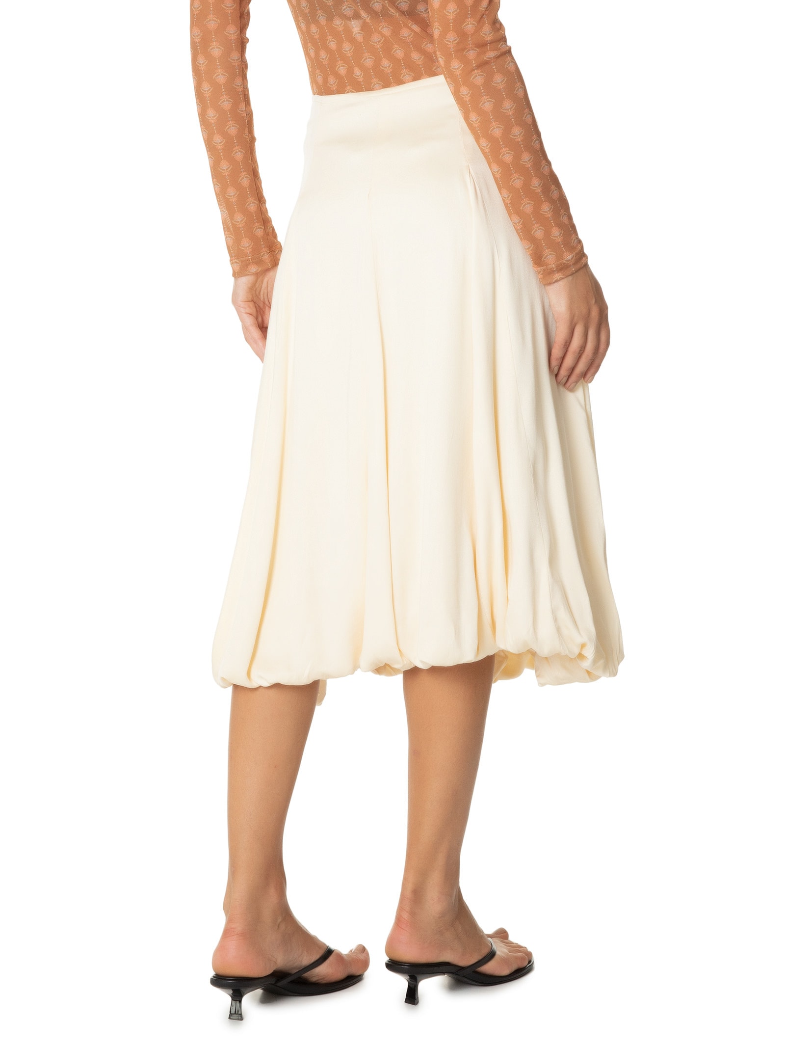 Saia Midi Balonê Off White Loja 3