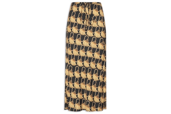 Saia Midi Banana Tassel Mini - Preto