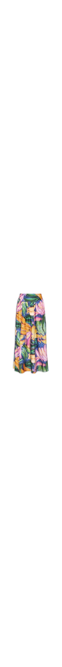 Saia Midi Bananas Pintadas - Azul
