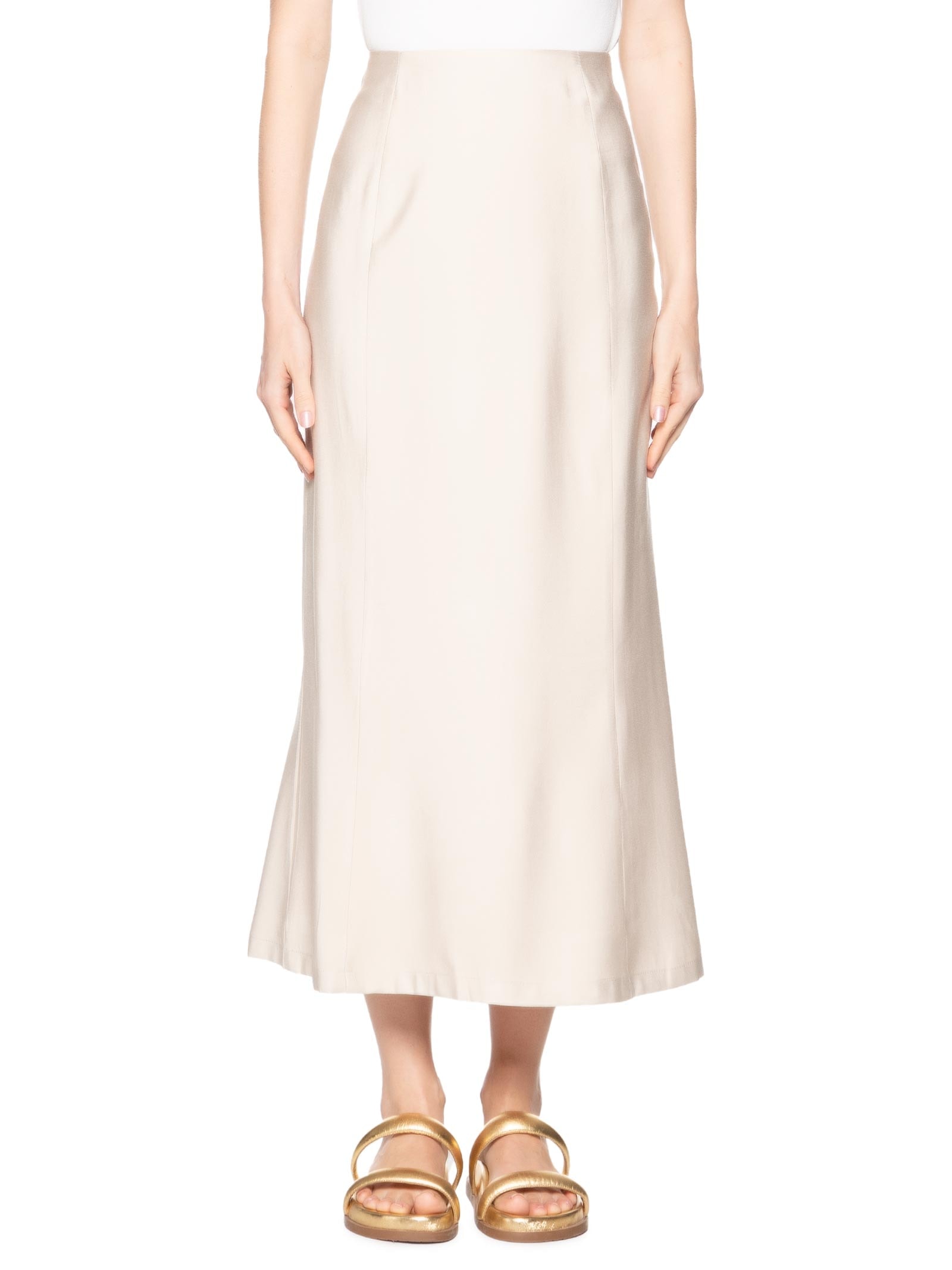 Saia Midi Básica Bege Basiq