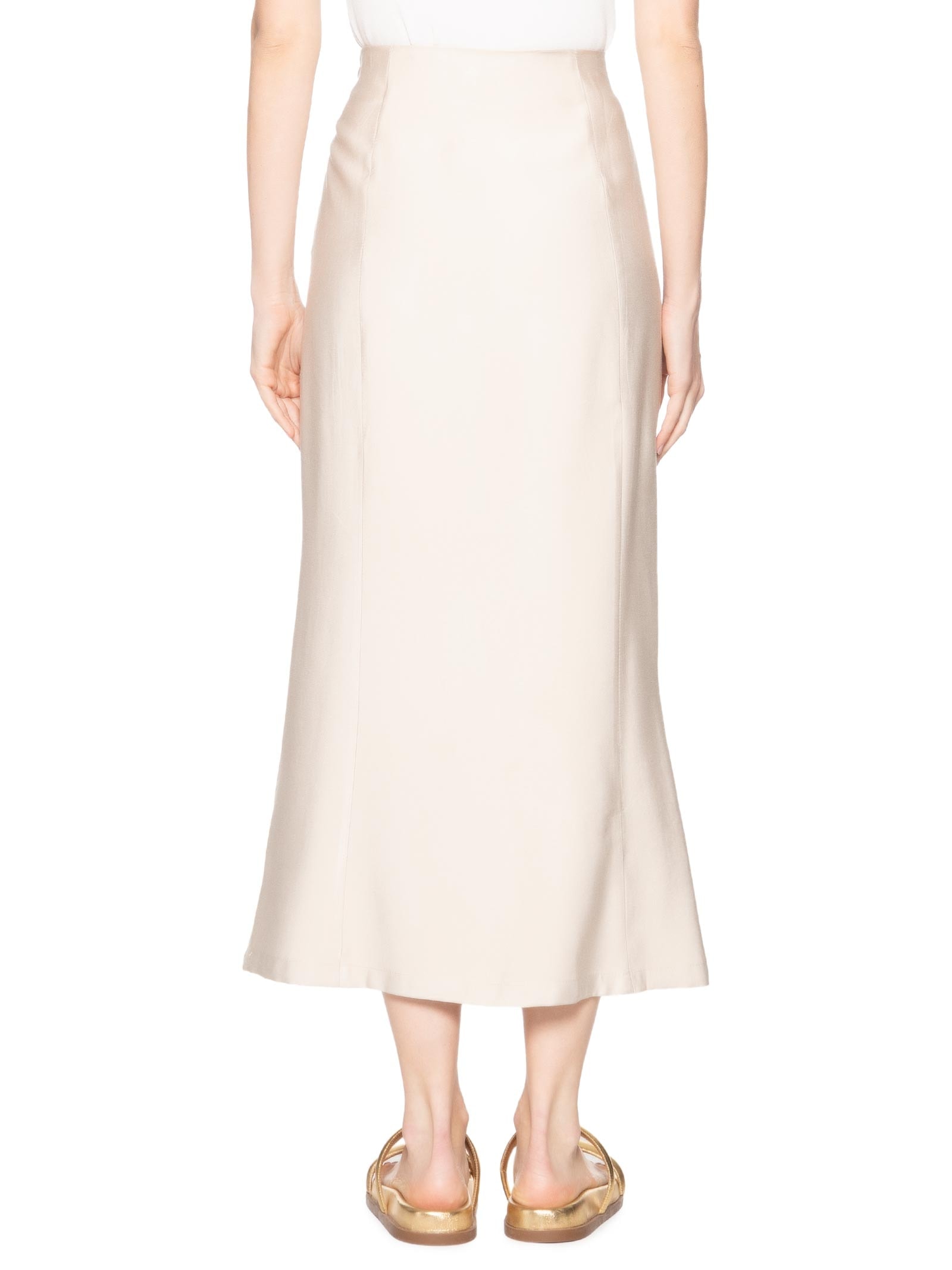 Saia Midi Básica Bege Basiq