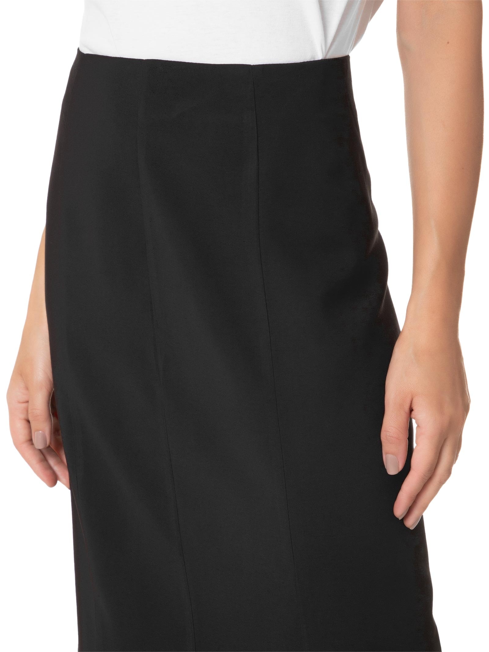 Saia Midi Básica Preto Basiq