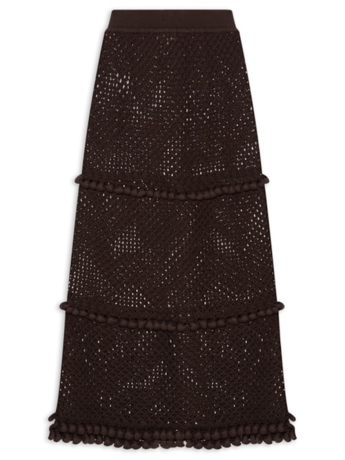 Saia Midi Blimblom – Marrom