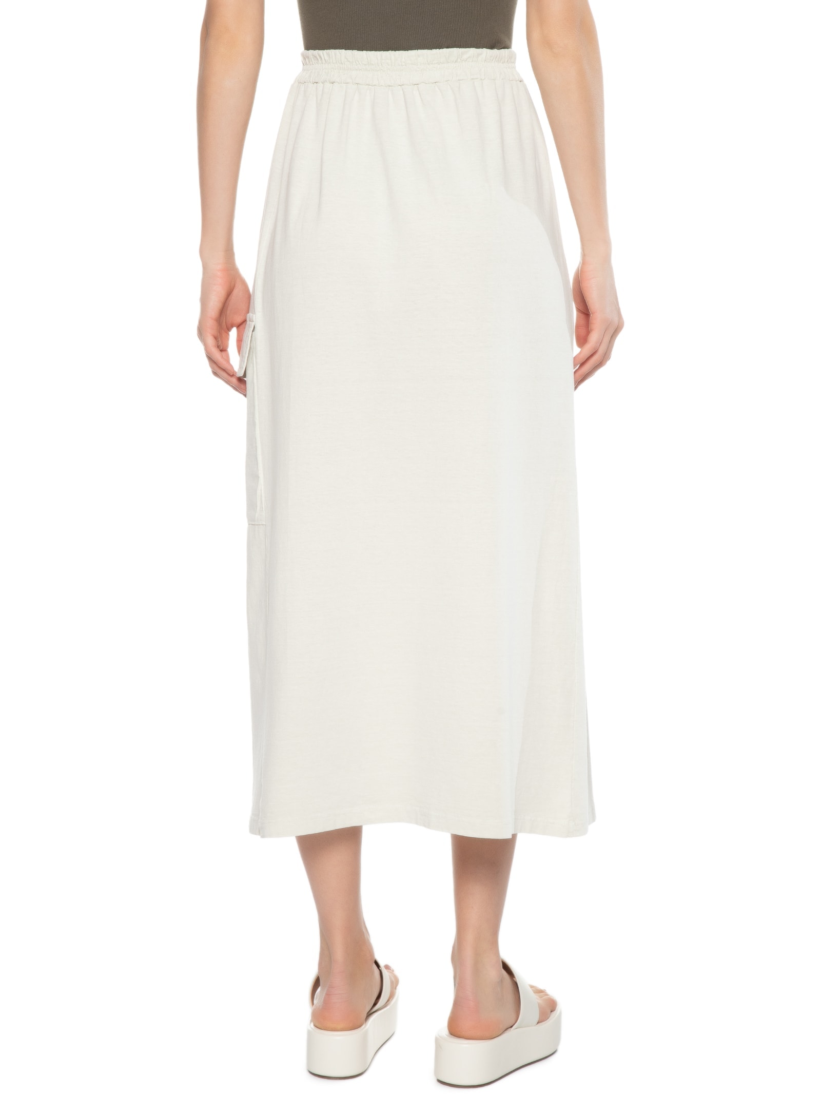 Saia Midi Cargo Cinza Basiq