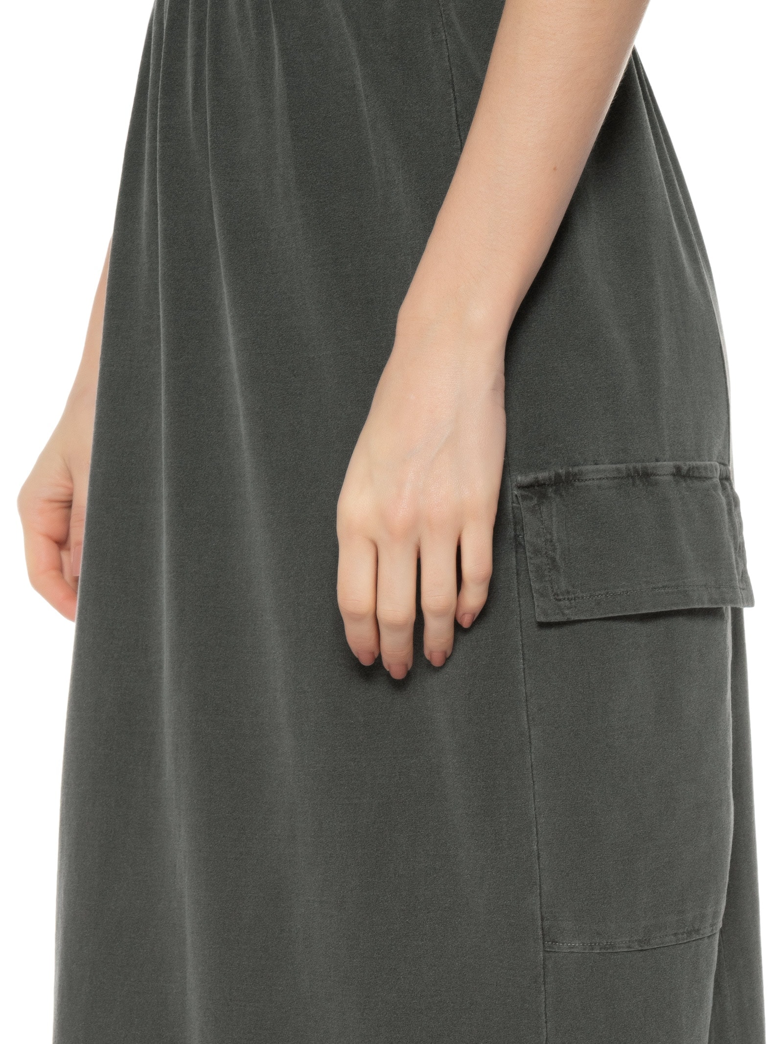 Saia Midi Cargo Cinza Basiq