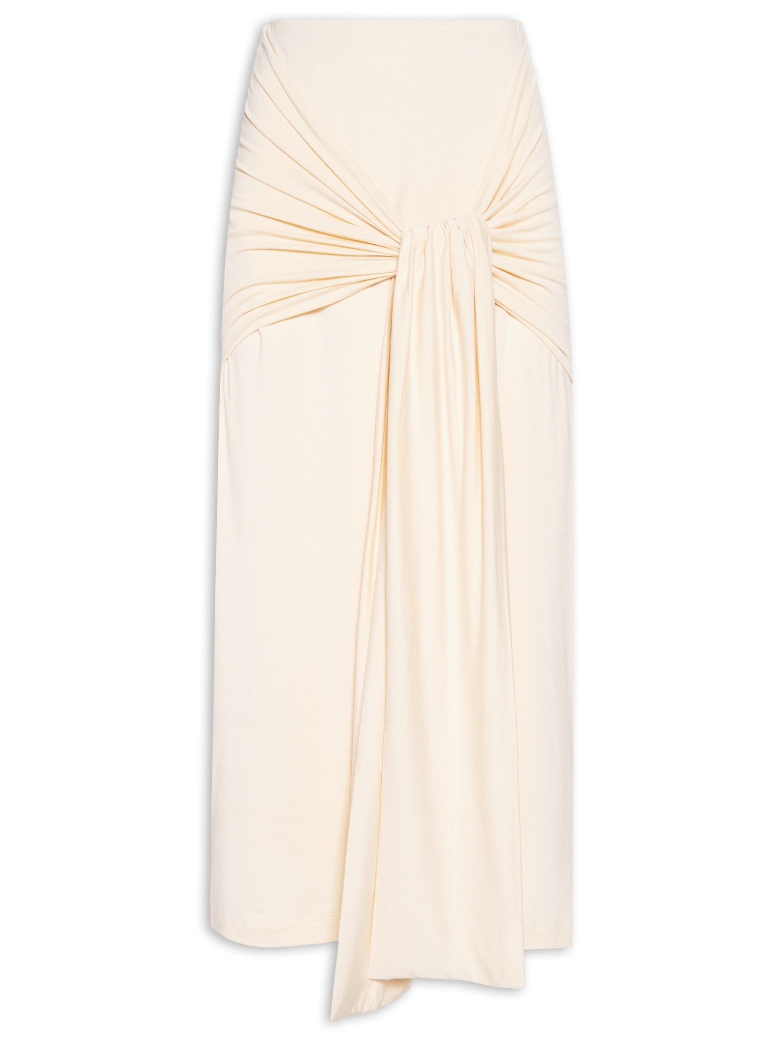 Saia Midi Com Amarração Frontal Bege  '2Essential