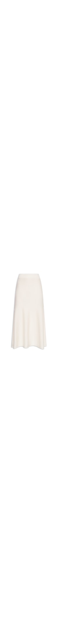 Saia Midi Com Blend de Lã e Cashmere - Off White