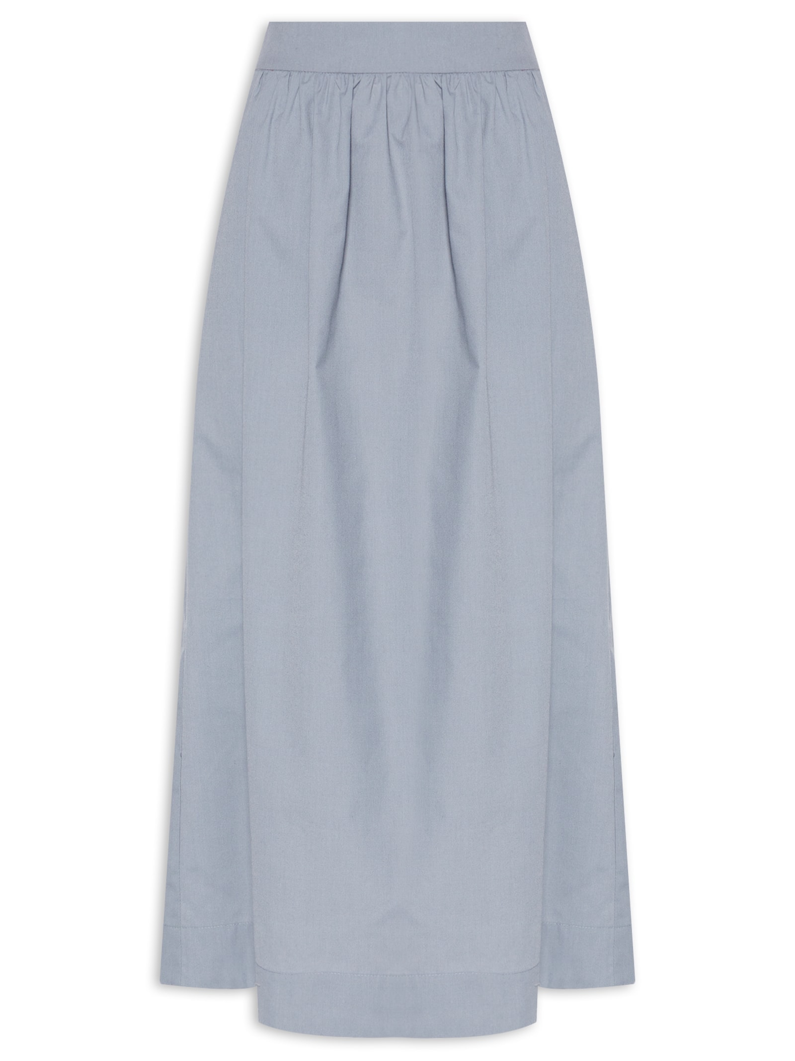 Saia Midi Com Bolso Cinza Basiq