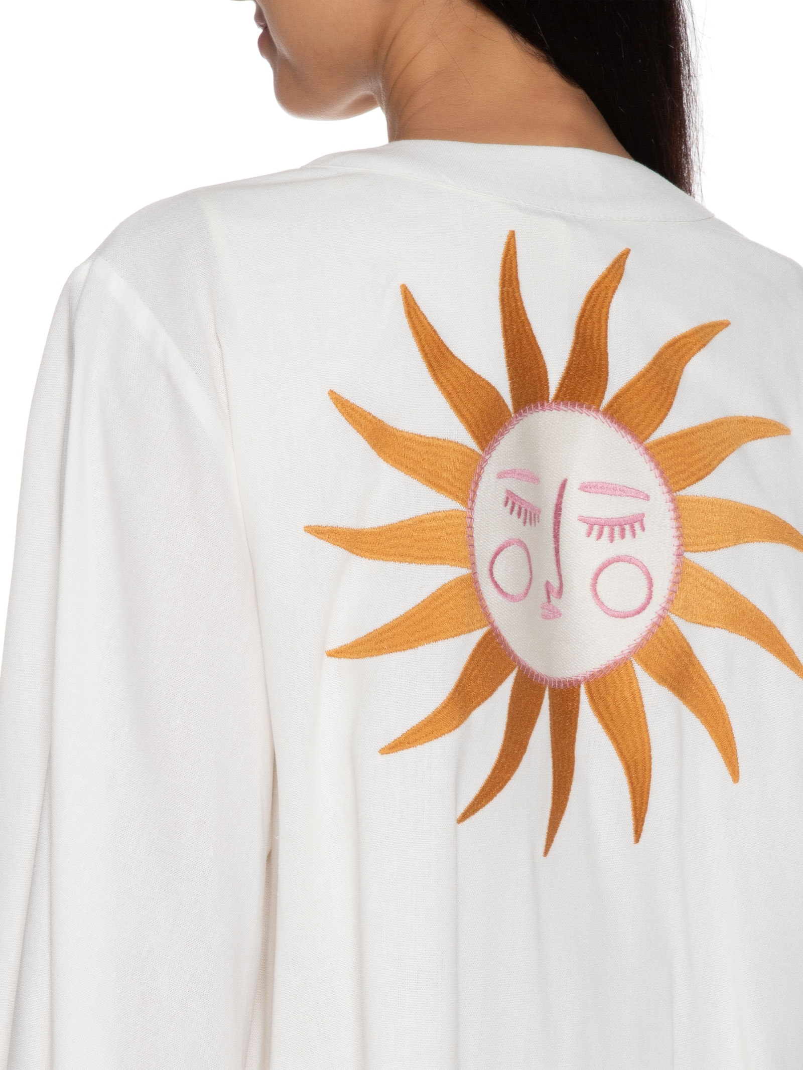 Saia Midi Com Bolso E Fenda Bege Dress To