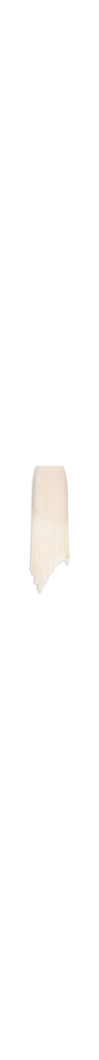 Saia Midi com Detalhes em Renda - Bege