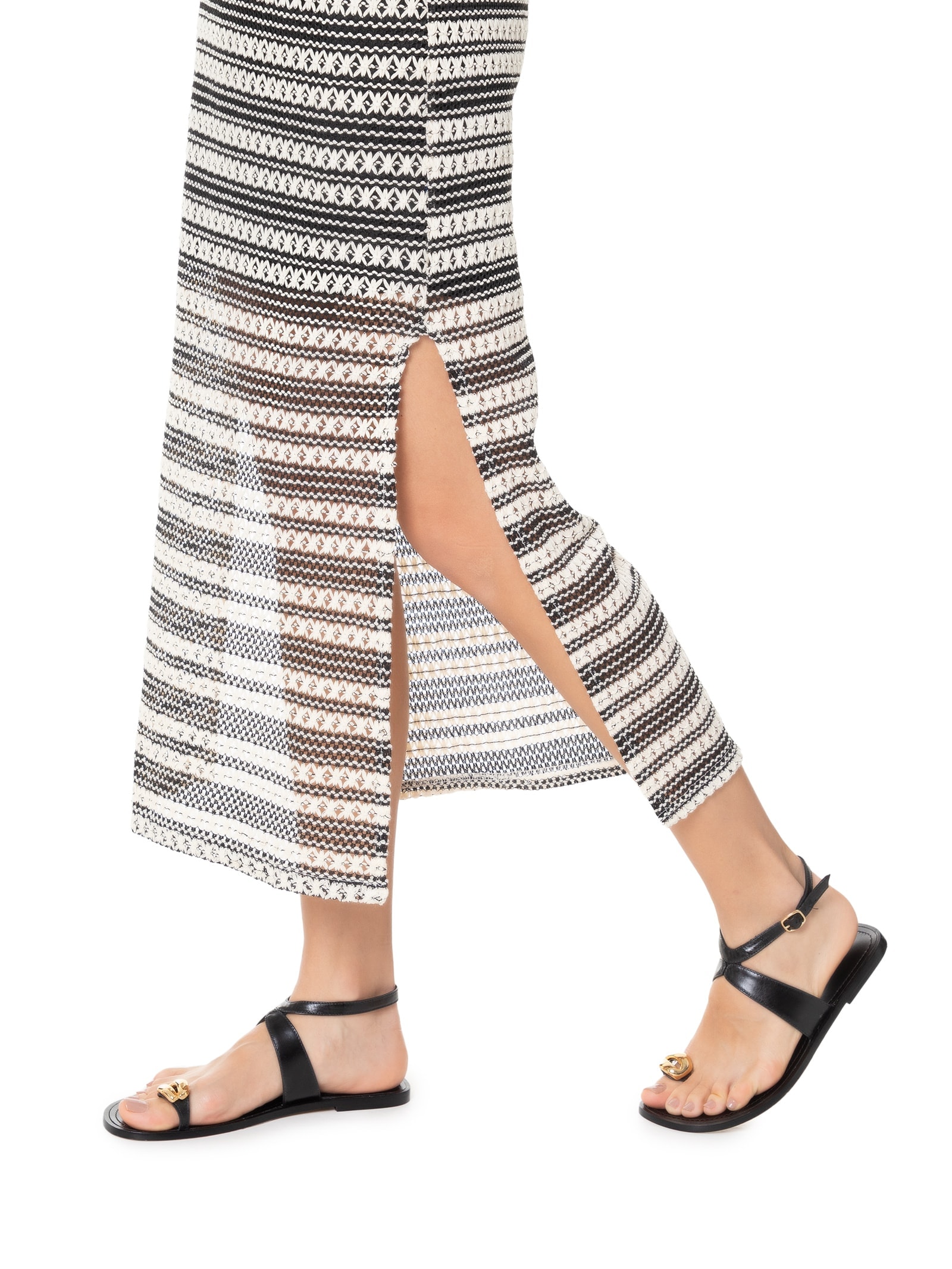 Saia Midi Com Fenda Bege '2Essential