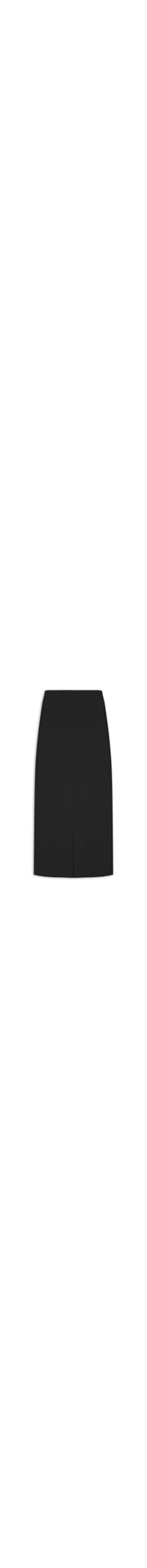 Saia Midi Com Fenda Frontal Em Crepe - Preto