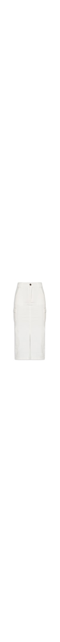 Saia Midi Com Fenda - Off White