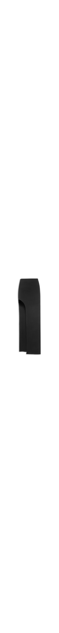 Saia Midi com Maxi Fenda - Preto