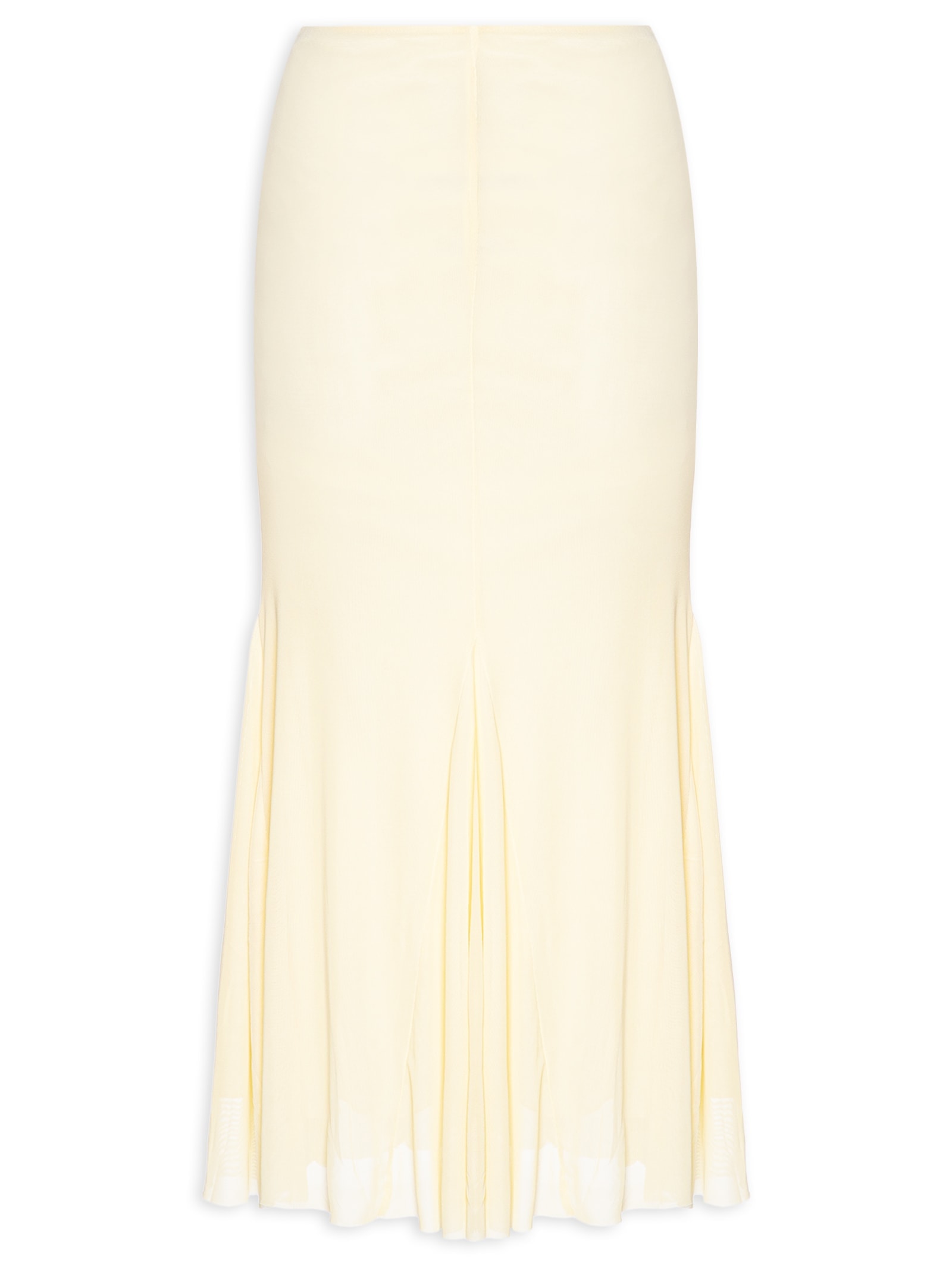 Saia Midi Com Nesgas Amarelo Market 33