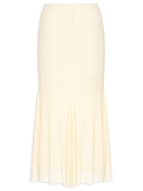 Saia Midi Com Nesgas – Amarelo