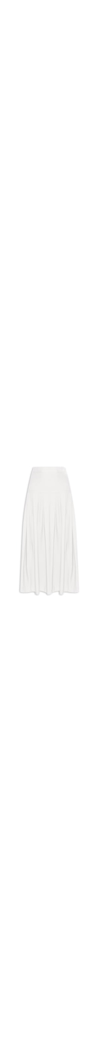 Saia Midi Com Prega - Off White