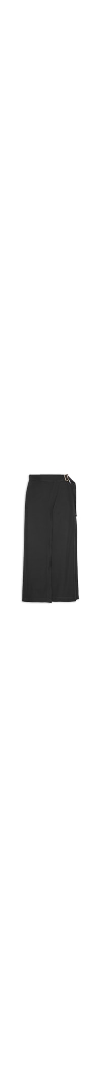 Saia Midi com Transpasse em Crepe - Preto