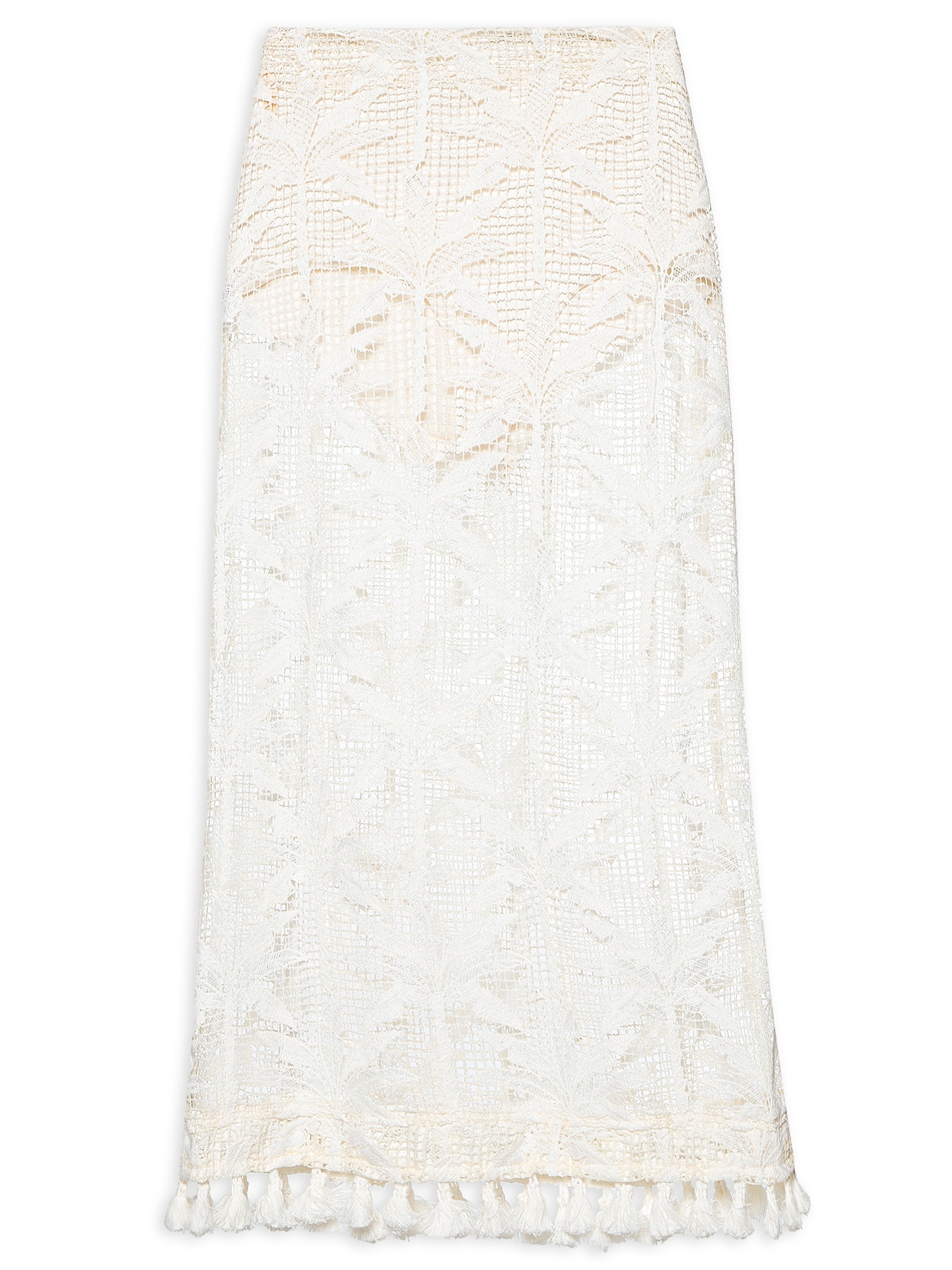 Saia Midi Coqueiros Off White  Farm