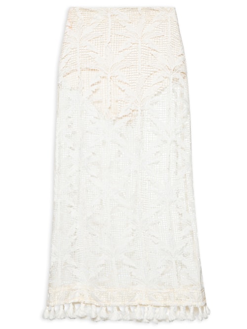 Saia Midi Coqueiros - Off White