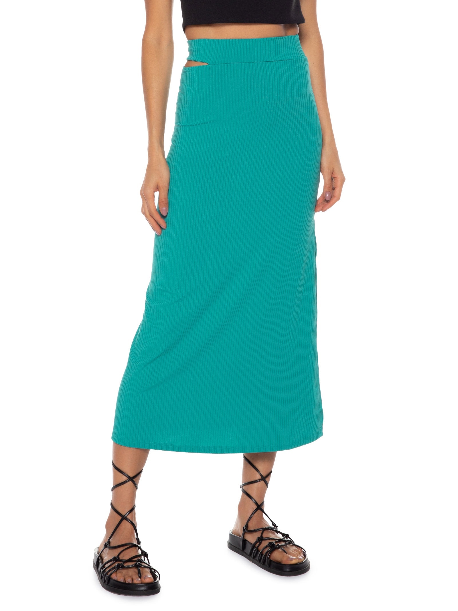 Saia Midi Cut Cós Verde Market 33