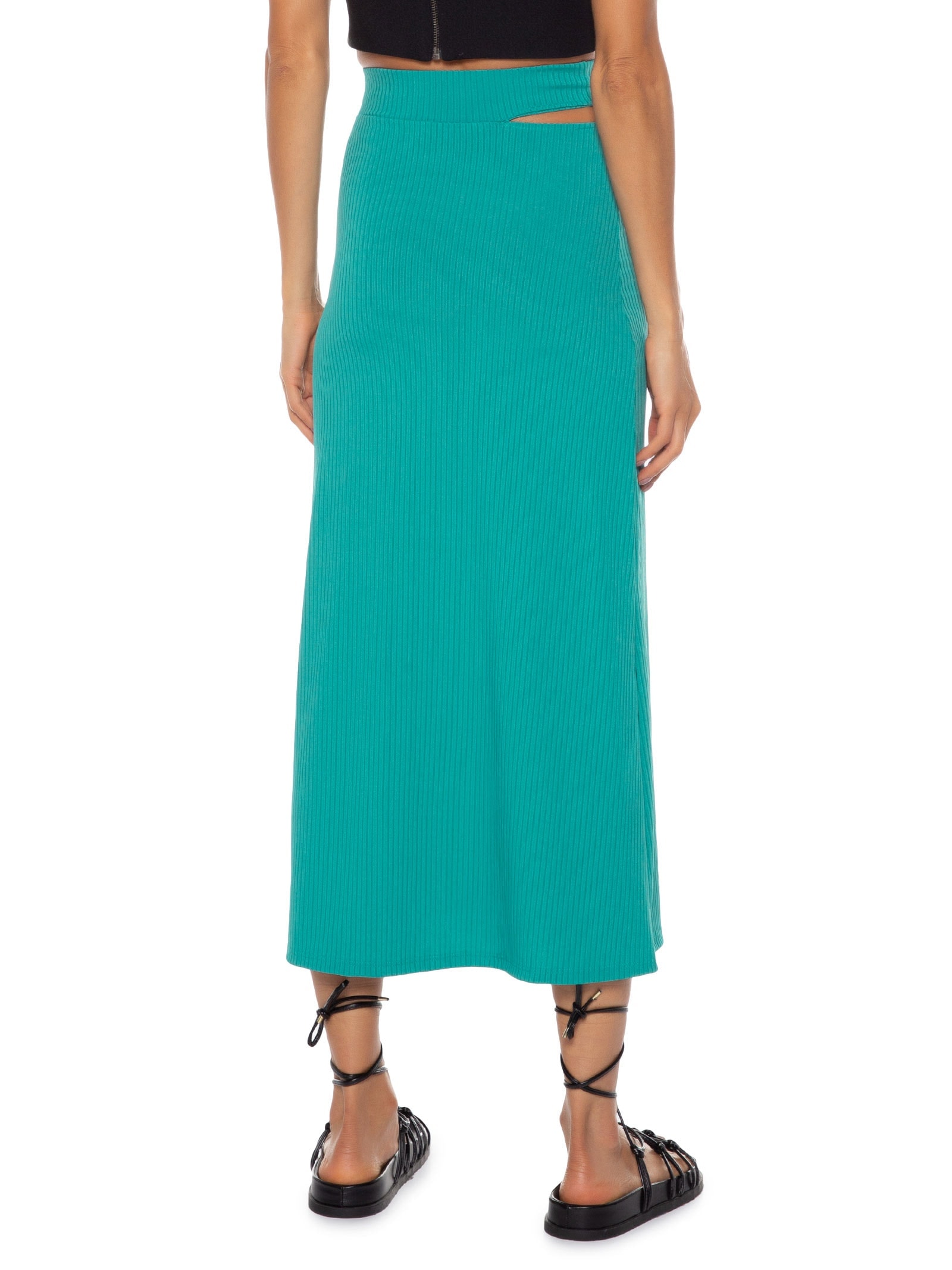 Saia Midi Cut Cós Verde Market 33