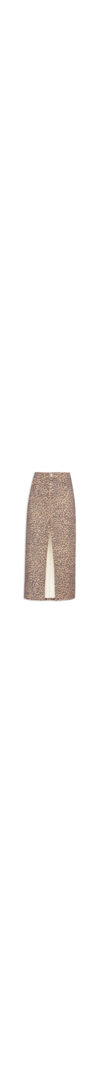 Saia Midi De Sarja - Animal Print