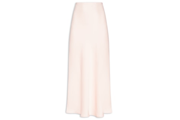 Saia Midi em Cetim - Rosa