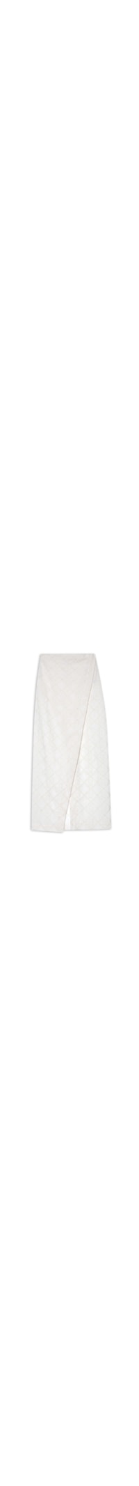 Saia Midi Em Linho Misto Bordado - Off White