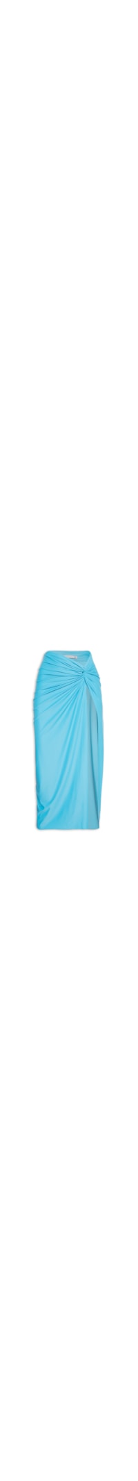 Saia Midi Em Malha - Azul