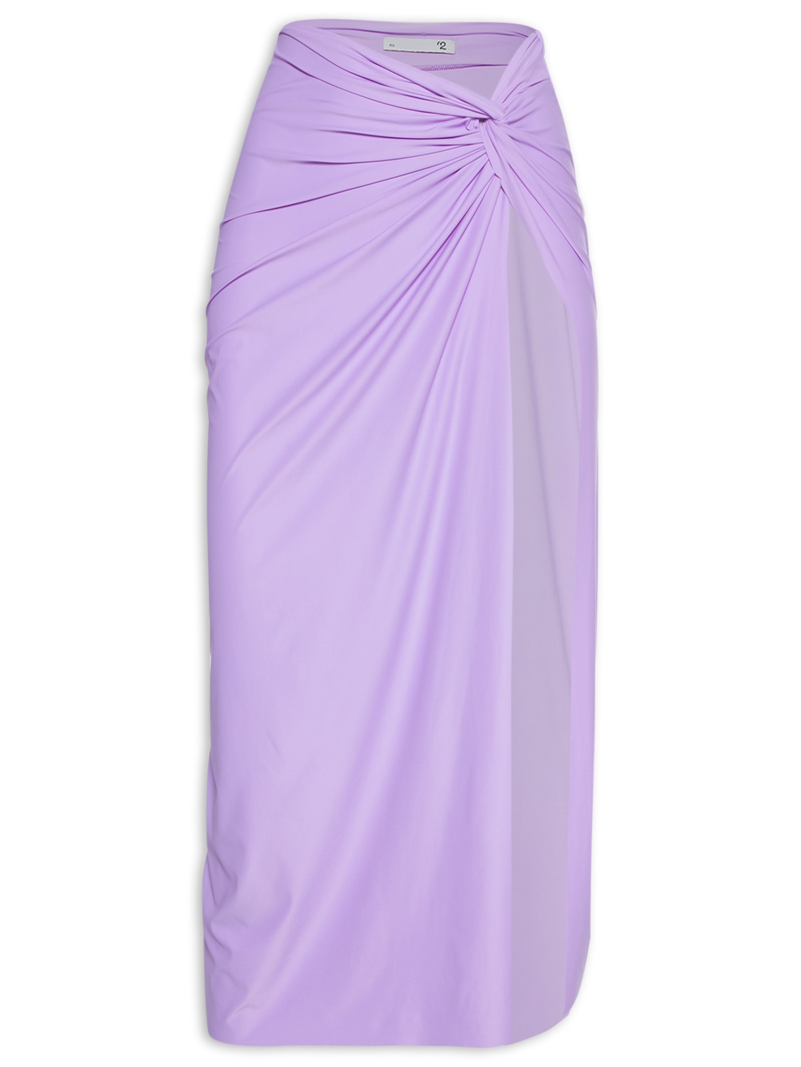 Saia Midi Em Malha Lilás '2Essential
