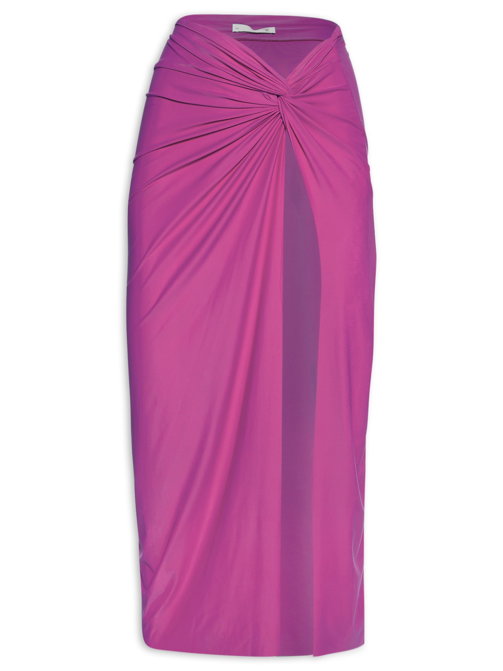 Saia Midi Em Malha Rosa '2Essential