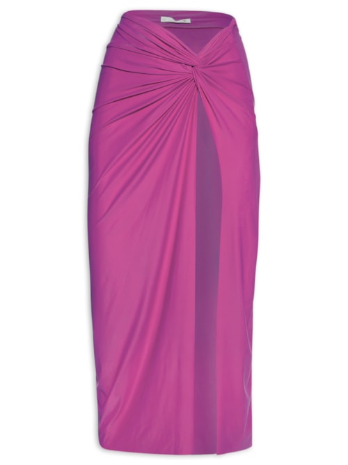 Saia Midi Em Malha – Rosa