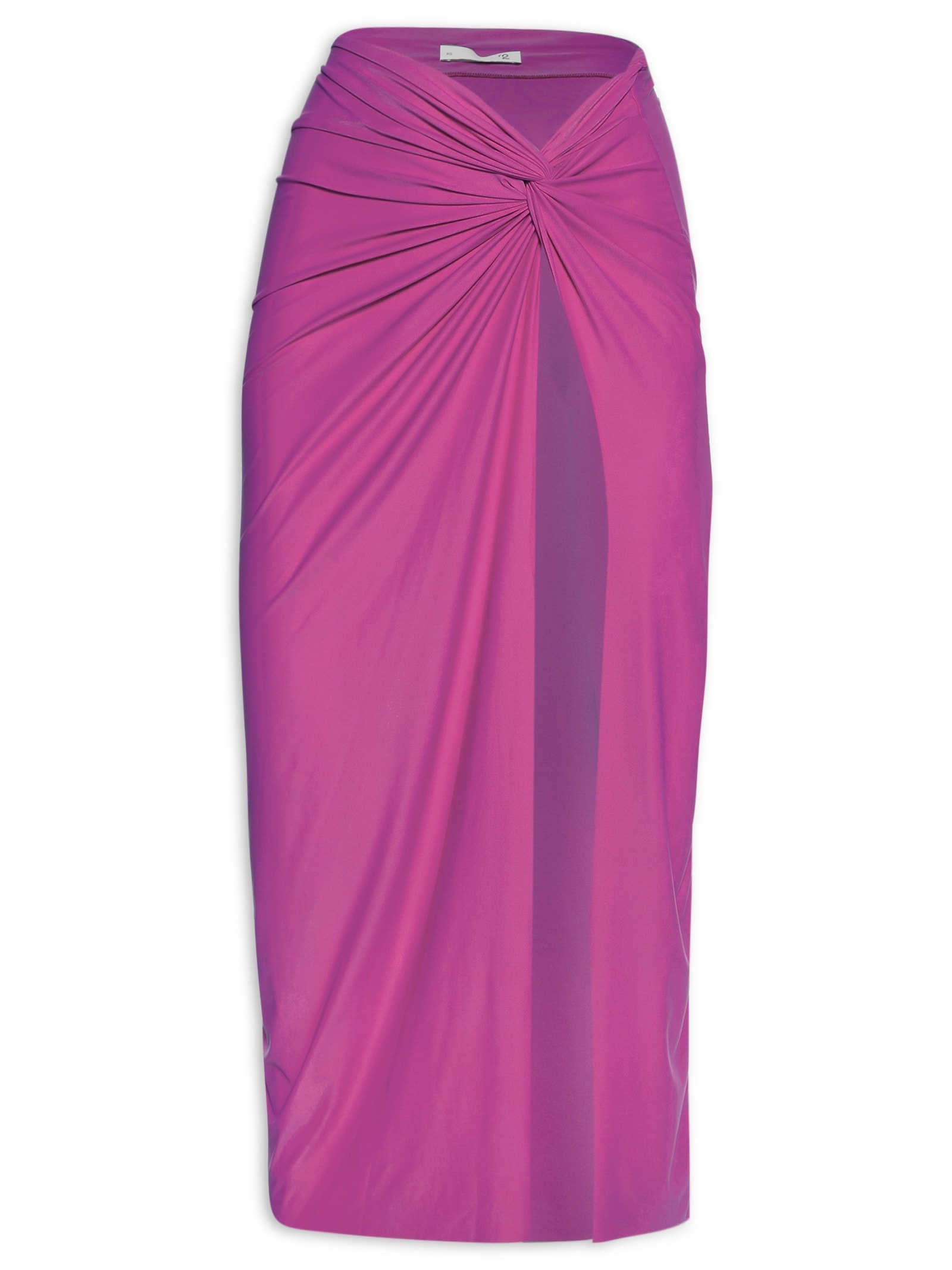 Saia Midi Em Malha Rosa '2Essential