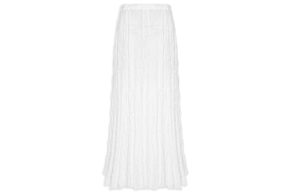 Saia Midi Em Renda - Off White
