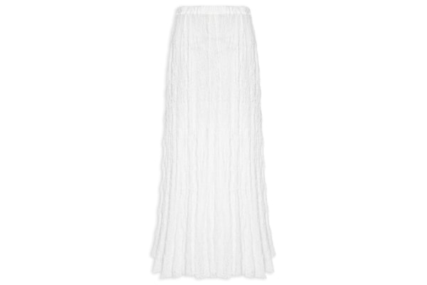 Saia Midi Em Renda - Off White