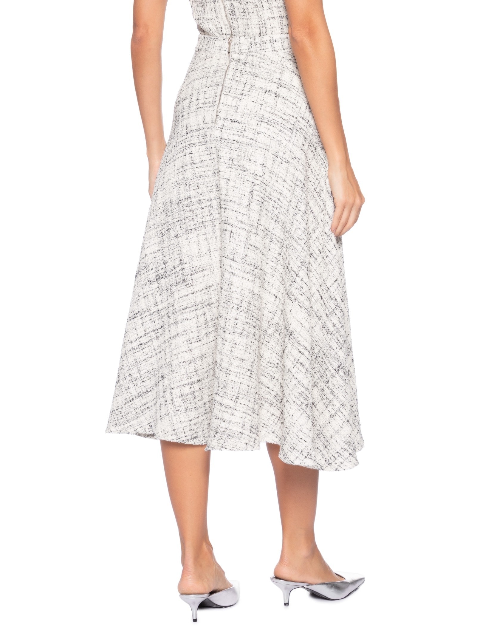 Saia Midi Em Tweed Off White '2Essential