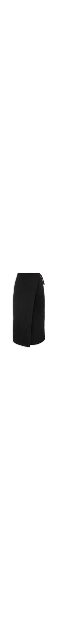 Saia Midi Envelope Com Fivela Na Lateral - Preto