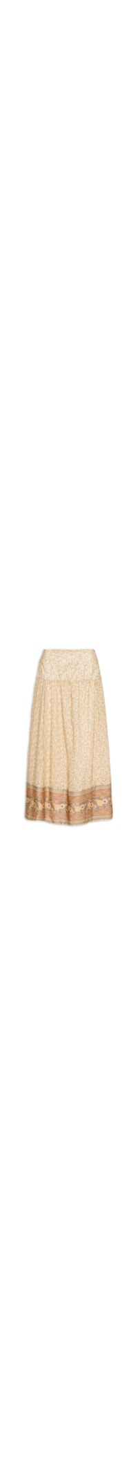 Saia Midi Estampa Amarilis C - Amarelo
