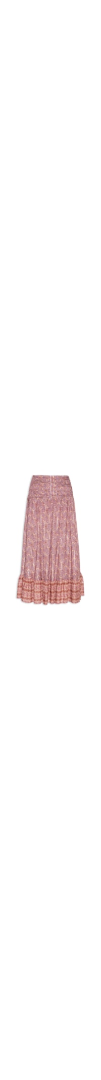 Saia Midi Estampa Flori - Rosa