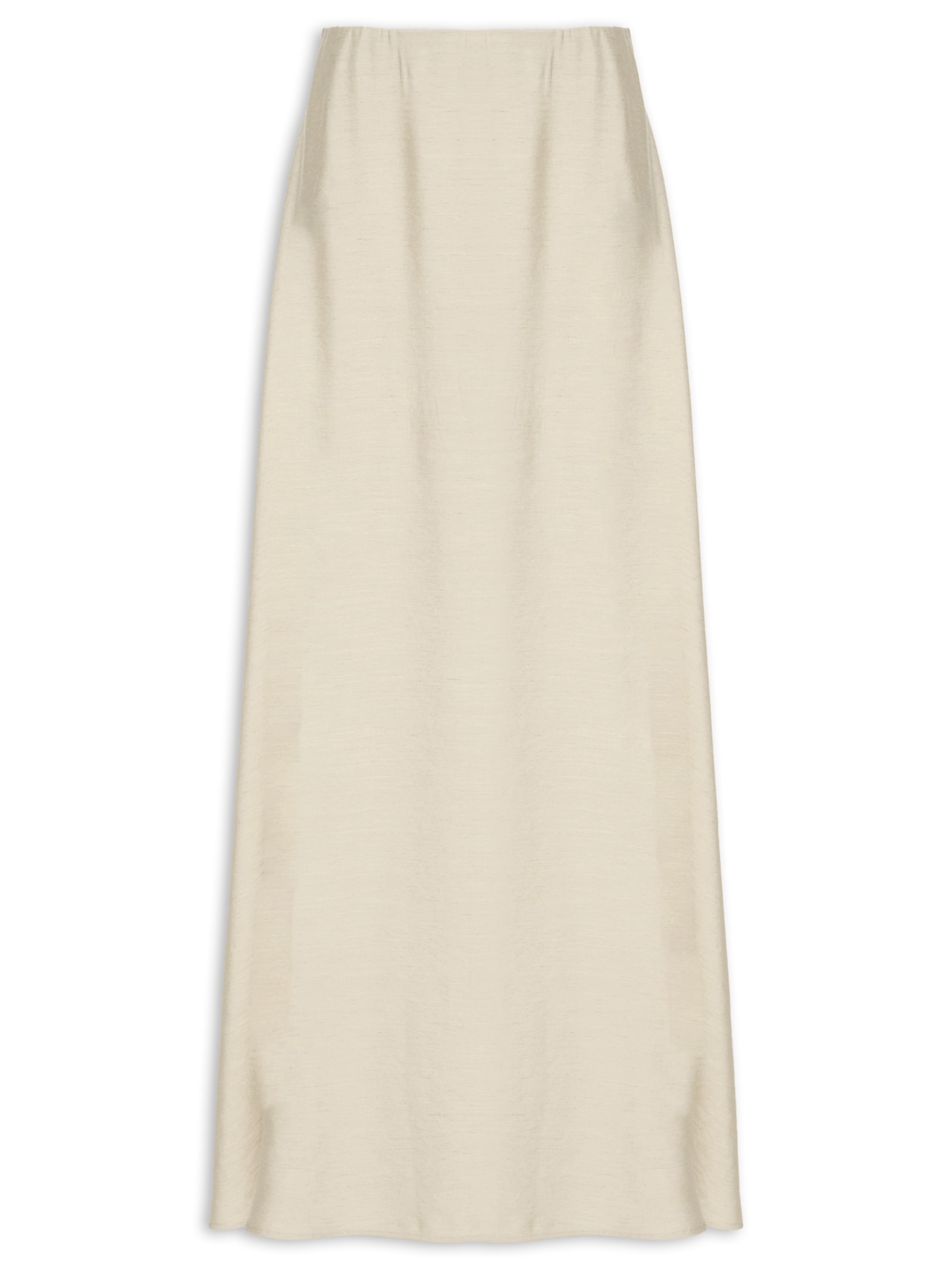 Saia Midi Evasê Bege Basiq