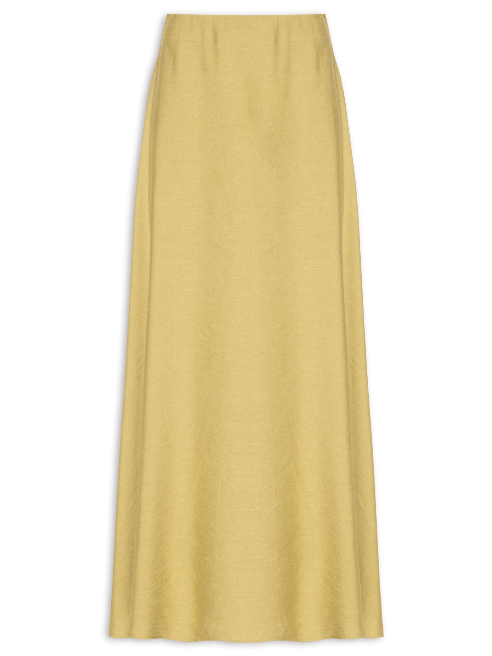 Saia Midi Evasê Bege Basiq