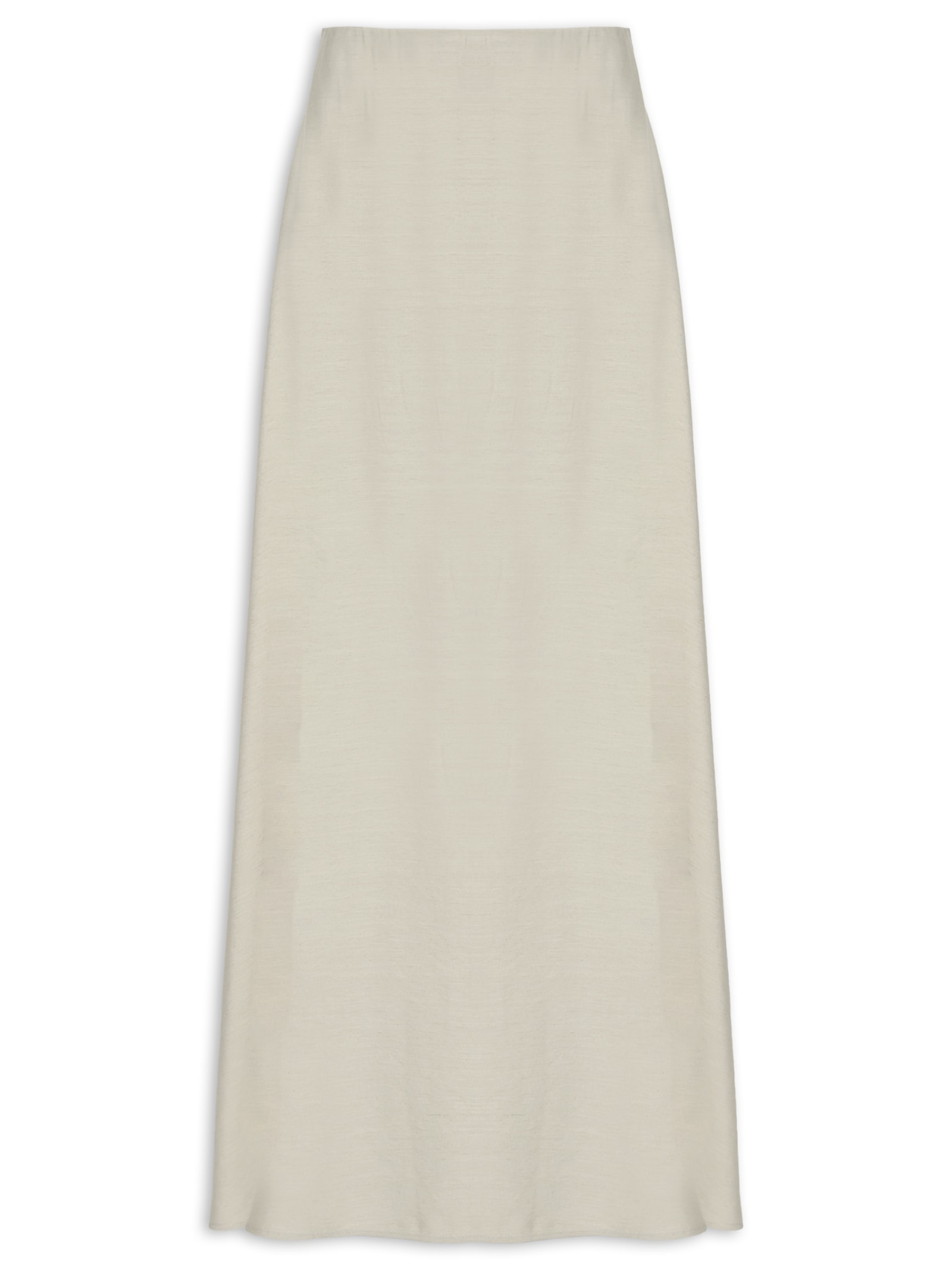 Saia Midi Evasê Bege Basiq