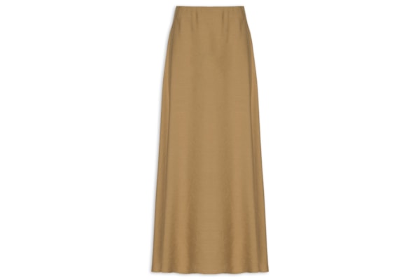 Saia Midi Evasê - Marrom