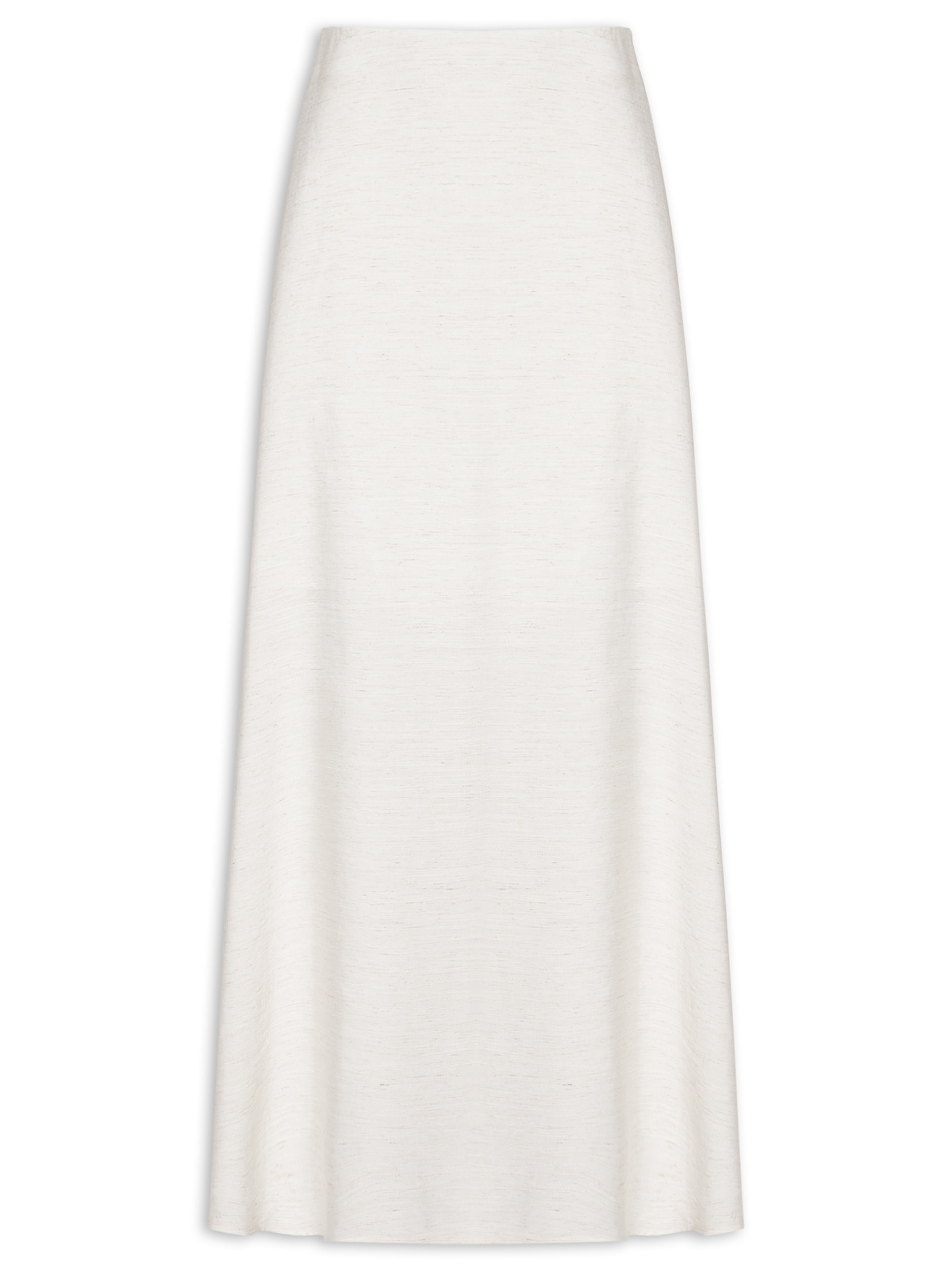 Saia Midi Evasê Off White Basiq