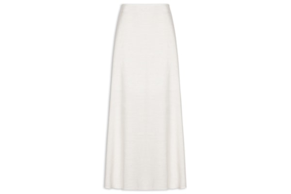 Saia Midi Evasê - Off White